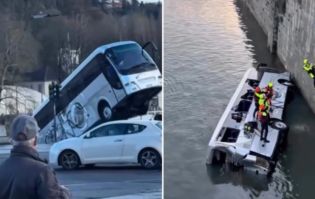 Aksident i rëndë në Itali, autobusi turistik përmbyset në lumë! Raportohet për viktima!