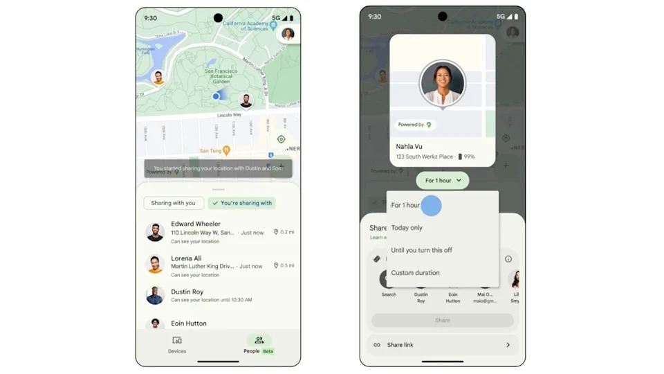 Aplikacioni Find My Device në Android tregon vendndodhjen e kontakteve