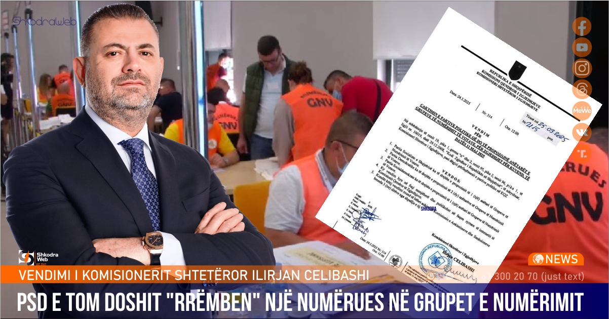DOKUMENTI – PSD merr një nga 4 numëruesit në Grupet e Numërimit për zgjedhje, KQZ vendos…