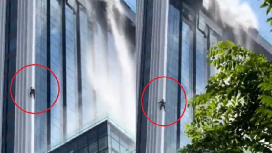 Po pastronte xhamat e ndërtesës kur ra tërmeti, dalin pamjet nga momentet e tmerrit për punonjësin në Myanmar