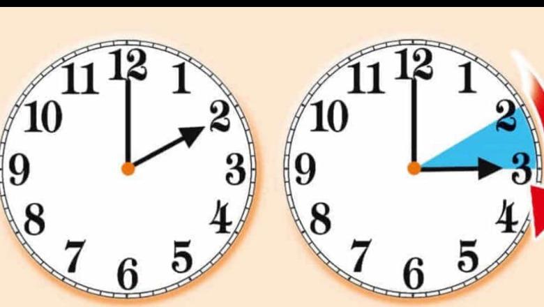 Sot është ndryshimi i orës së diellit, akrepi shkojnë 60 minuta përpara