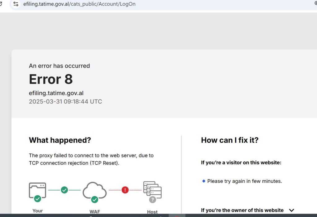Vetëdeklarimi për pagat/ Bie serveri i Tatimeve, shkak fluksi i lartë
