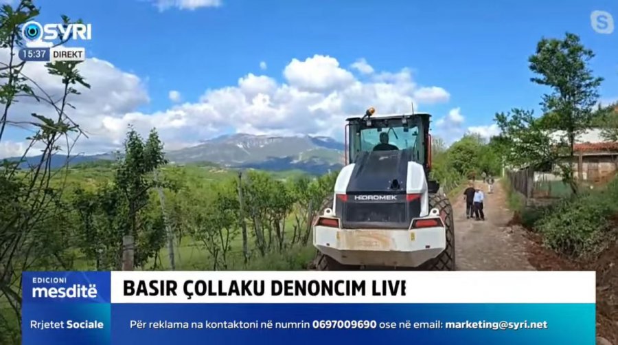 Asfalt elektoral në Klos/ Çollaku denoncon ‘live’: Mjetet e rënda kanë zbarkuar në fshat, s’ka as tabelë e as…