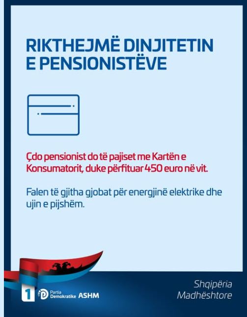 Berisha: Rikthejmë dinjitetin e pensionistëve!