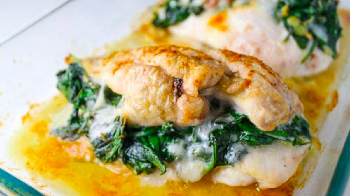 Fileto Pule me Spinaq dhe Djathë – Recetë e Lehtë dhe e Shpejtë