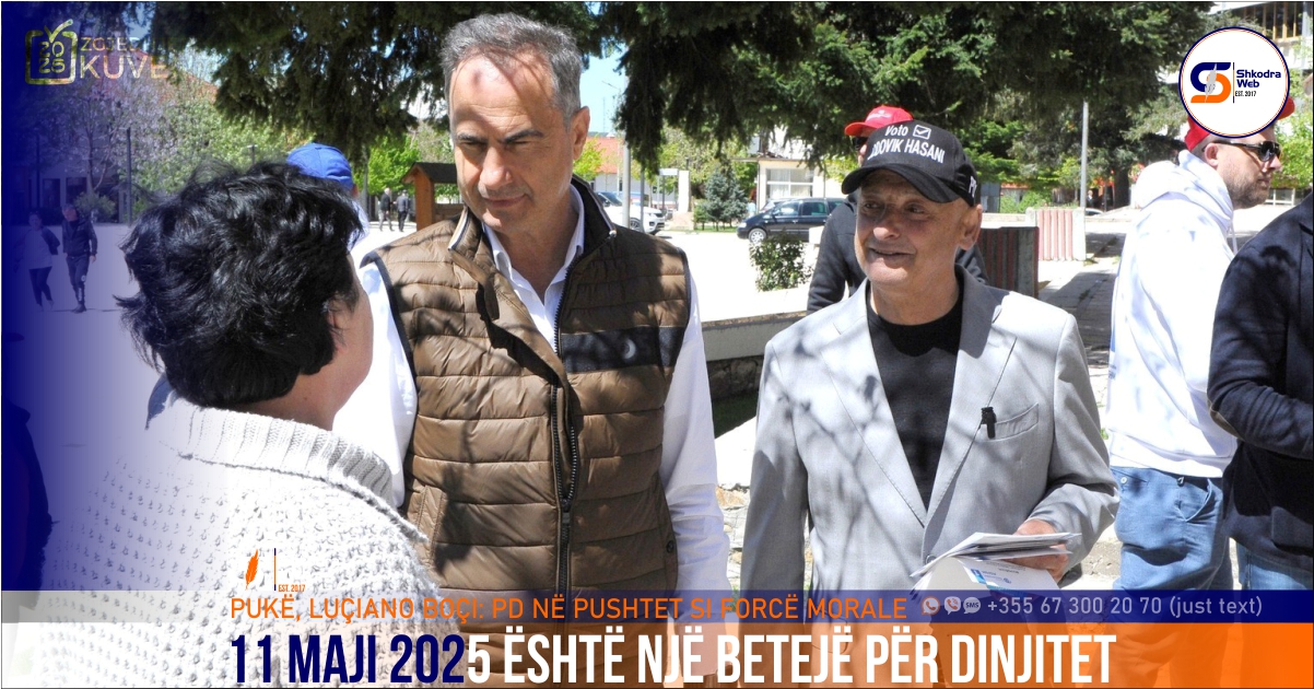FOTO – “11 Maji është një betejë për dinjitet”, Boçi në Pukë: PD po vjen në pushtet si forcë morale…