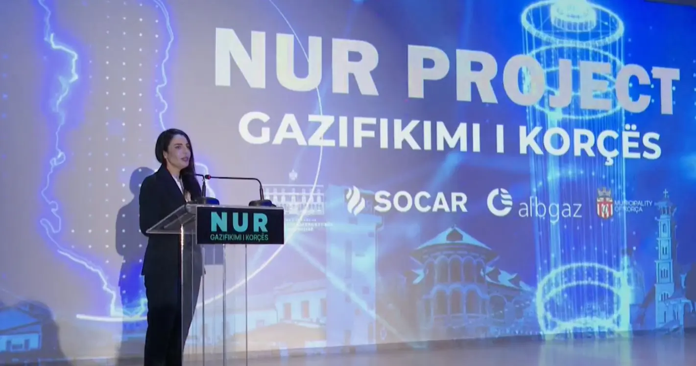 Gazifikimi i Korçës, ministrja Balluku: Synon ndërtimin e rrjetit modern të shpërndarjes