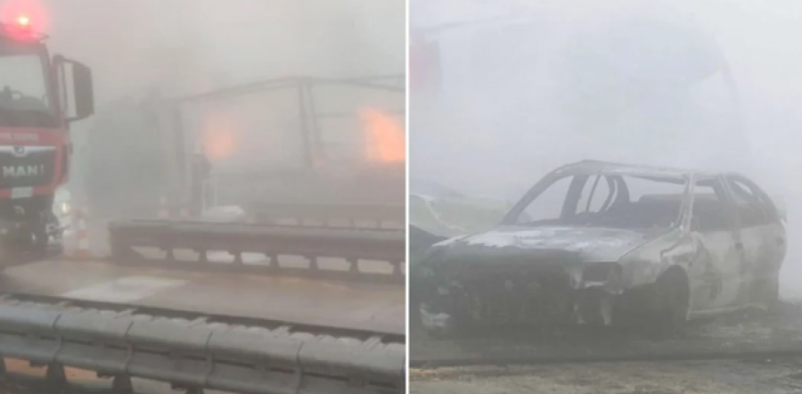 Kamioni me targa ukrainase përplaset me dy makina/ Tragjedi në Greqi, dy të vdekur nga djegia, katër të plagosur