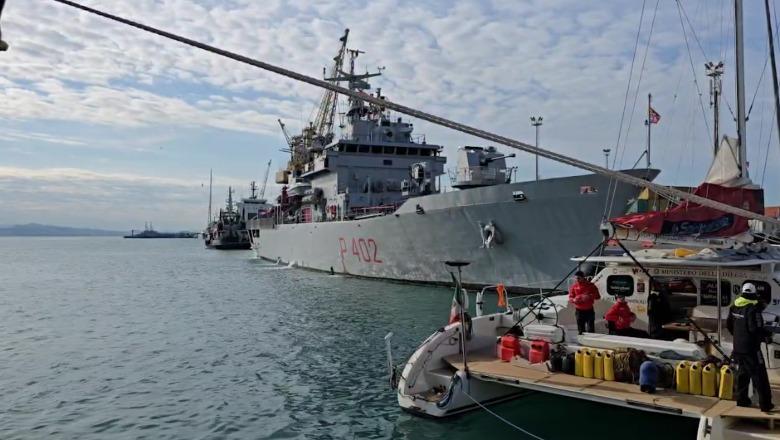 ‘Libra’ dhuratë për Shqipërinë/ Mbërrijnë 3 anijet italiane në Portin e Durrësit, ‘Libra’ do shërbejë për…