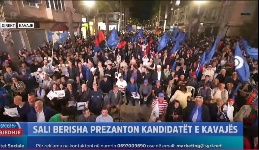 LIVE/ Kreu i PD Sali Berisha prezanton kanditatët në Kavajë
