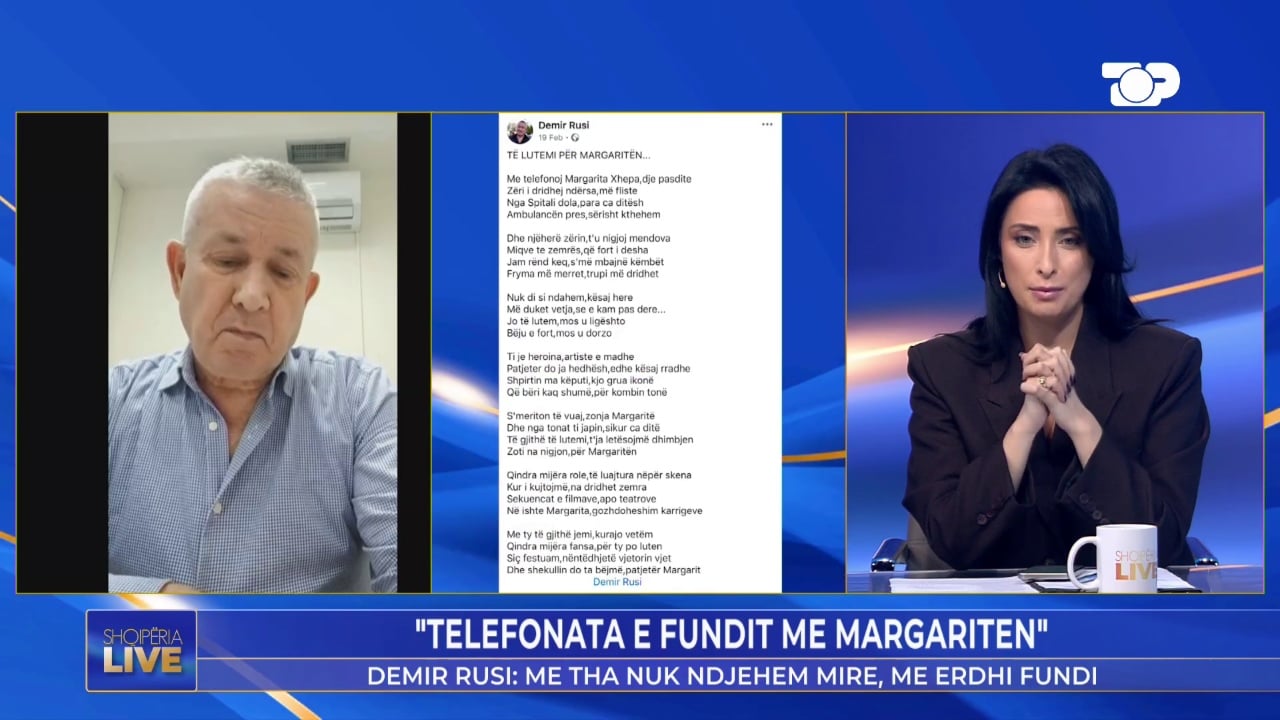 “Margarita më tha dua të flas për herë të fundit me miqtë”/ Poeti kujton Mbretëreshën e Teatrit: Mbrëmë e telefonova t’i uroja ditëlindjen, por…