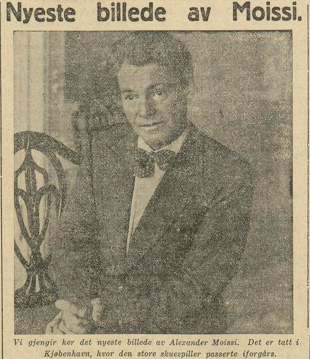 Morgenbladet (1932) / “Teatri gjerman është në krizë, nuk ngjall më interes…”- Intervista me Aleksandër Moisiun në Kopenhagë