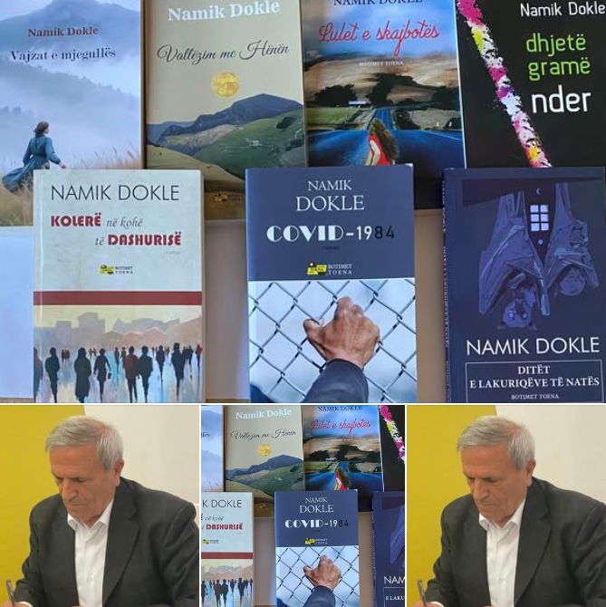 Namik Dokle në “Një skicë me titujt e shtatë librave të botuar në dhjetë vjet”