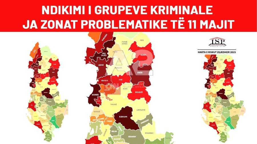 Në zgjedhjet e Durrëst dhe Elbasanit ndikon krimi? Harta e zonave të Kuqe të 11 majit