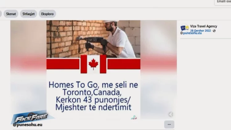 Paguan 1000 euro për vizë pune në Kanada, agjencia e mashtron! Pronari zhduket