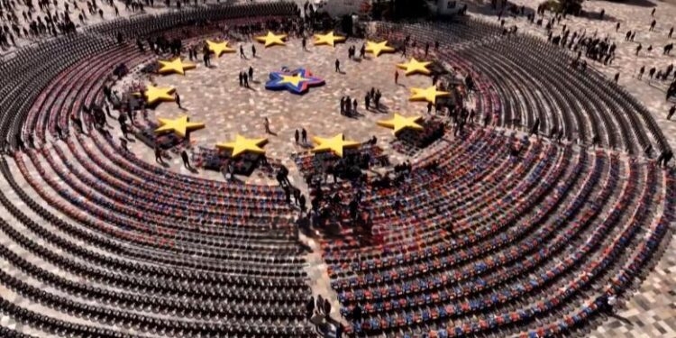 Pamjet me dron, ja si duket skenografia e hapjes së fushatës së PS-së për zgjedhjet e 11 Majit