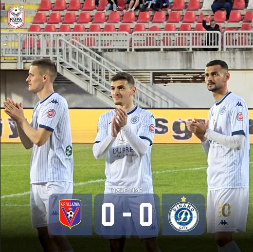 “Paqe” mes Vllaznisë e Dinamos në gjysmëfinalen e parë të Kupës së Shqipërisë