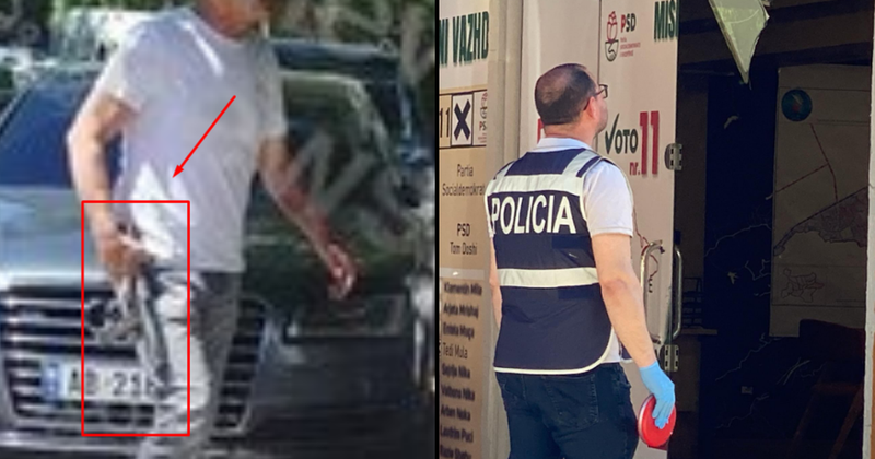 Përplasja te PSD-ja në “Ali Demi”, autori filmohet me armë “Scorpion” të zi në dorë! Kë kishte objektiv?
