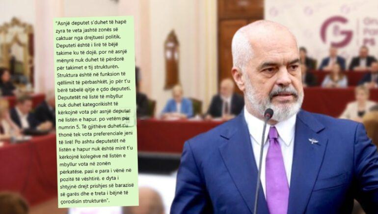 “PS nuk duhet të bëhet tabelë qitje”, Rama “shkund” kandidatët: Mos hapni zyra jashtë zonës suaj, mos e dëmtoni partinë