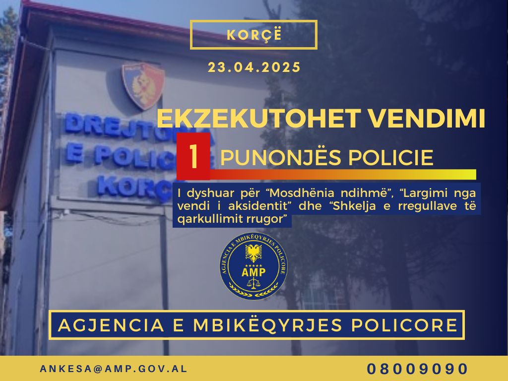 Shkaktoi aksidentin dhe u largua, AMP ekzekuton vendimin ndaj efektivit të policisë