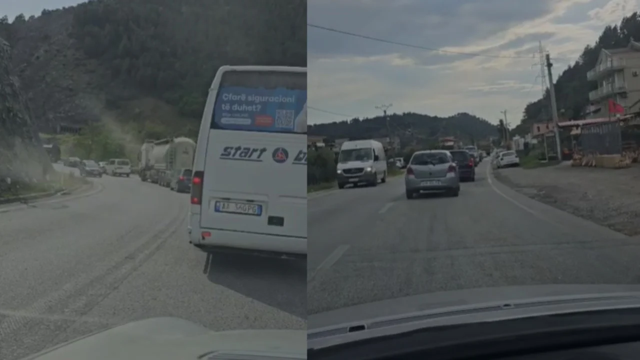 Trafik kilometrik në aksin Librazhd-Elbasan