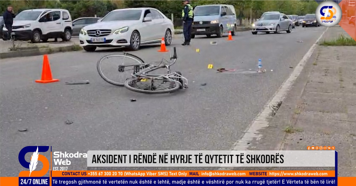 VIDEO – Aksident i rëndë në hyrje të Shkodrës, makina përplas të moshuarin me biçikletë…