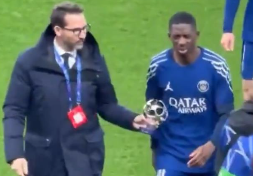 Video e çuditshme nga ndeshja e Champions League, Dembele nuk pranon çmimin si lojtari më i mirë i ndeshjes