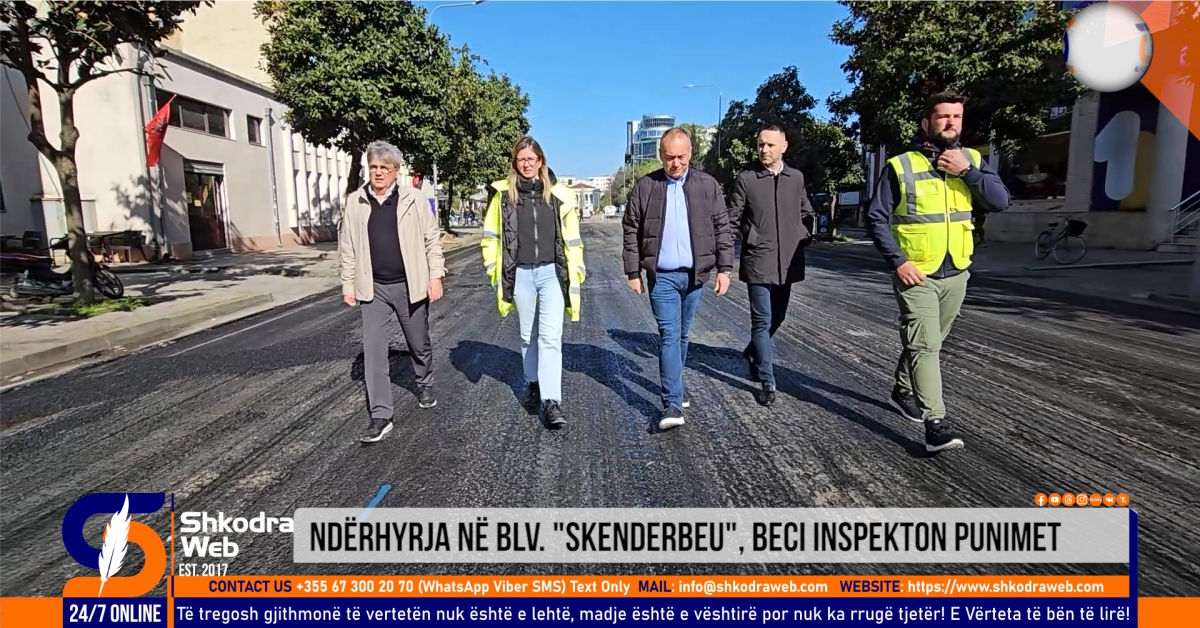 VIDEO – Ndërhyrja në bulevardin “Skenderbeu”, kryebashkiaku Benet Beci inspekton punimet…