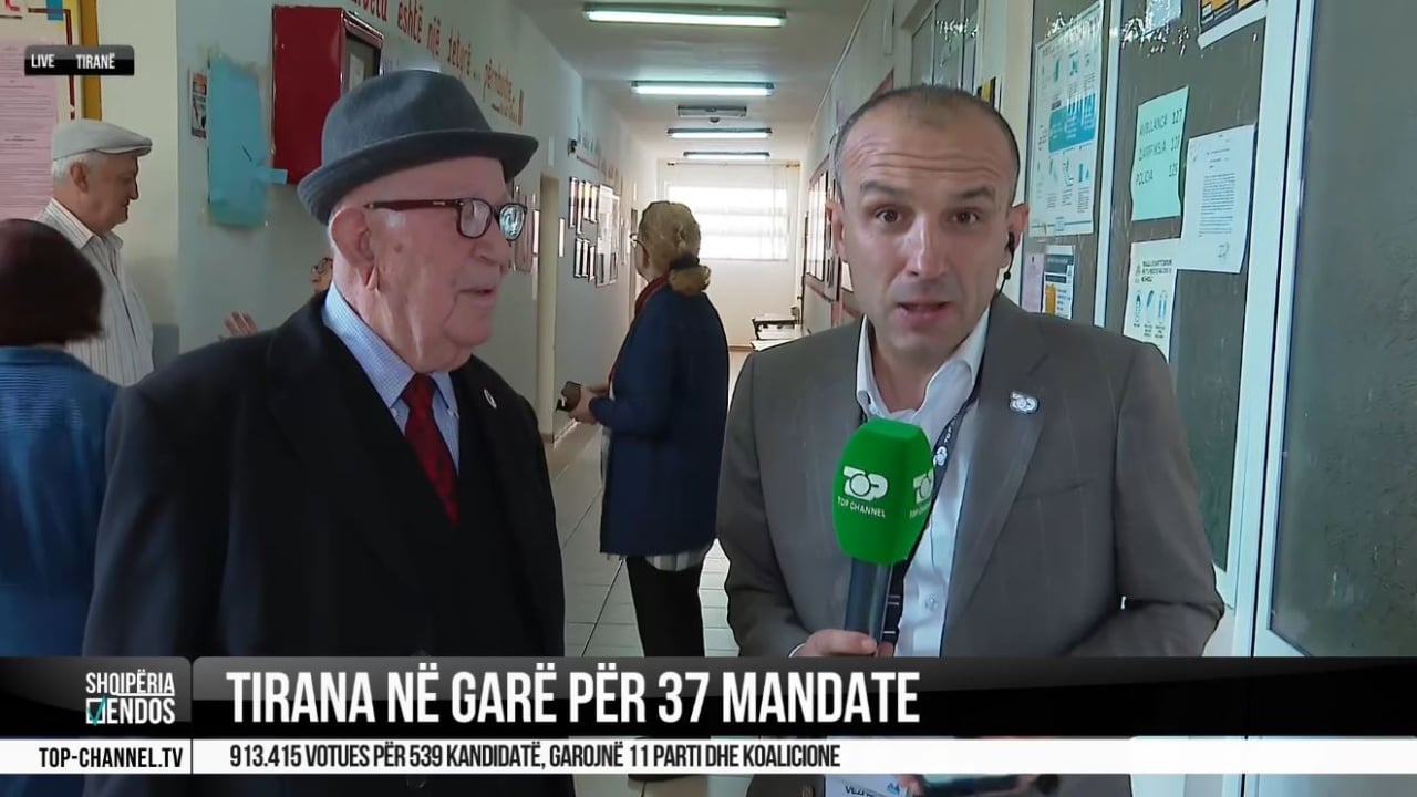 100-vjeçari hedh votën në Tiranë: Kam votuar që në vitin 1946