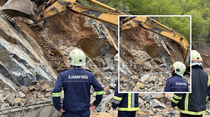 Dy të rinjtë humbën jetën pas shembjes së masivit të dheut, pamje nga vendngjarja në Gramsh