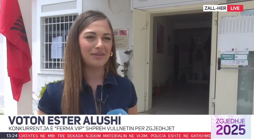 Ester Alushi del nga Ferma VIP, voton në Zall-Herr: Jam më shumë se e emocionuar