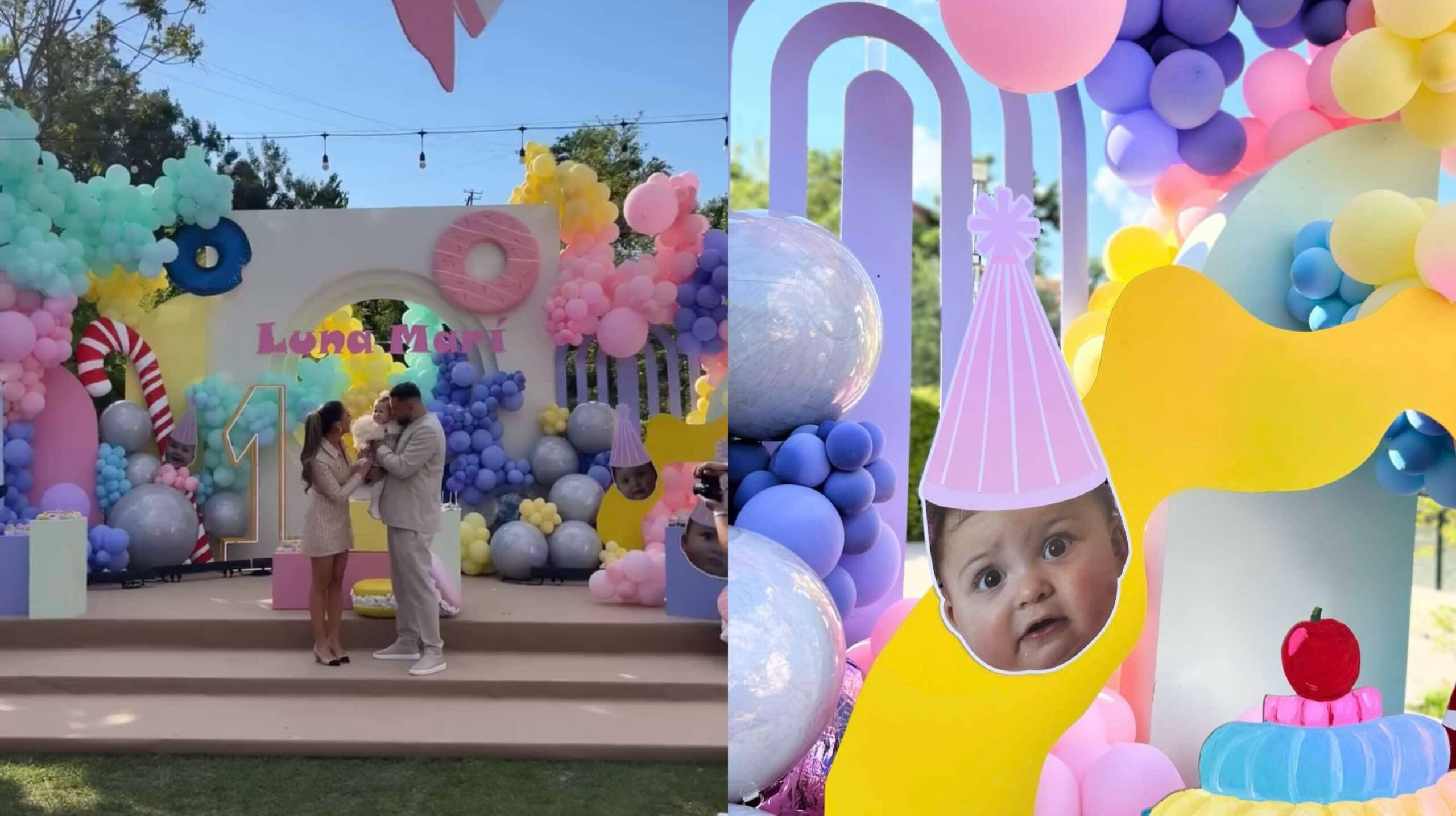 FOTO/ Luizi dhe Kiara me festë përrallore për 1-vjetorin e Luna Marisë