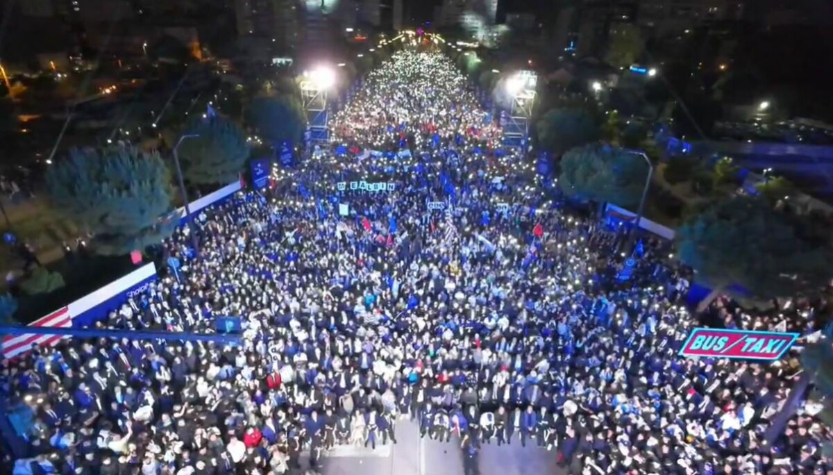 Ja pjesëmarrja në mitingun e PD, pamje nga droni (Video)