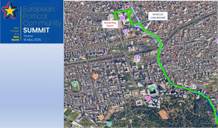 Më 16 maj Tirana mban samitin e BE-së, ja ku do të ketë bllokim të lëvizjeve