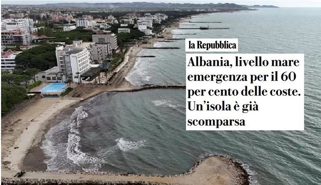 “Një ishull tashmë është zhdukur”, La Repubblica: Erozioni ka goditur rëndë bregdetin shqiptar, çimentimi po…