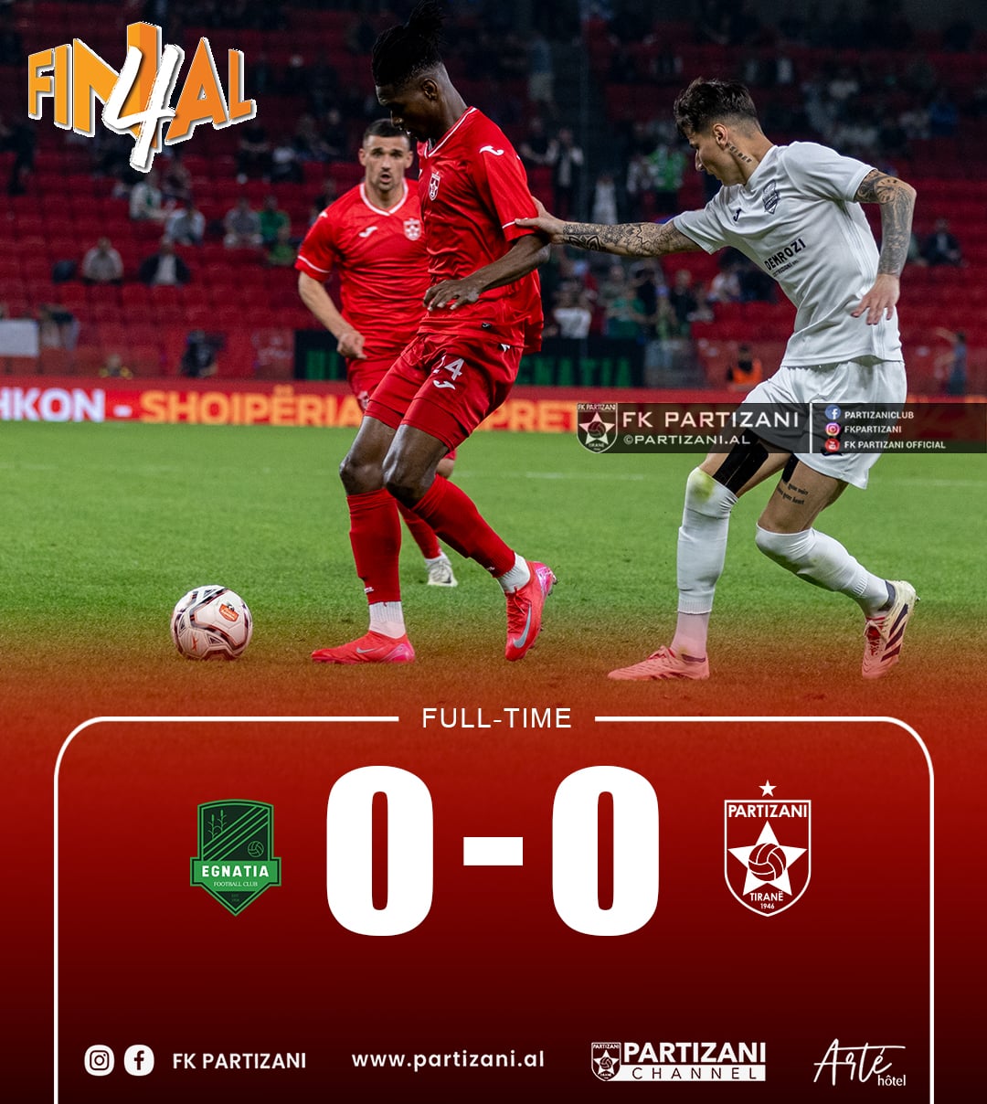 Partizani barazon, por rregullorja çon në finale e madhe të titullit Egnatian e Rrogozhinës