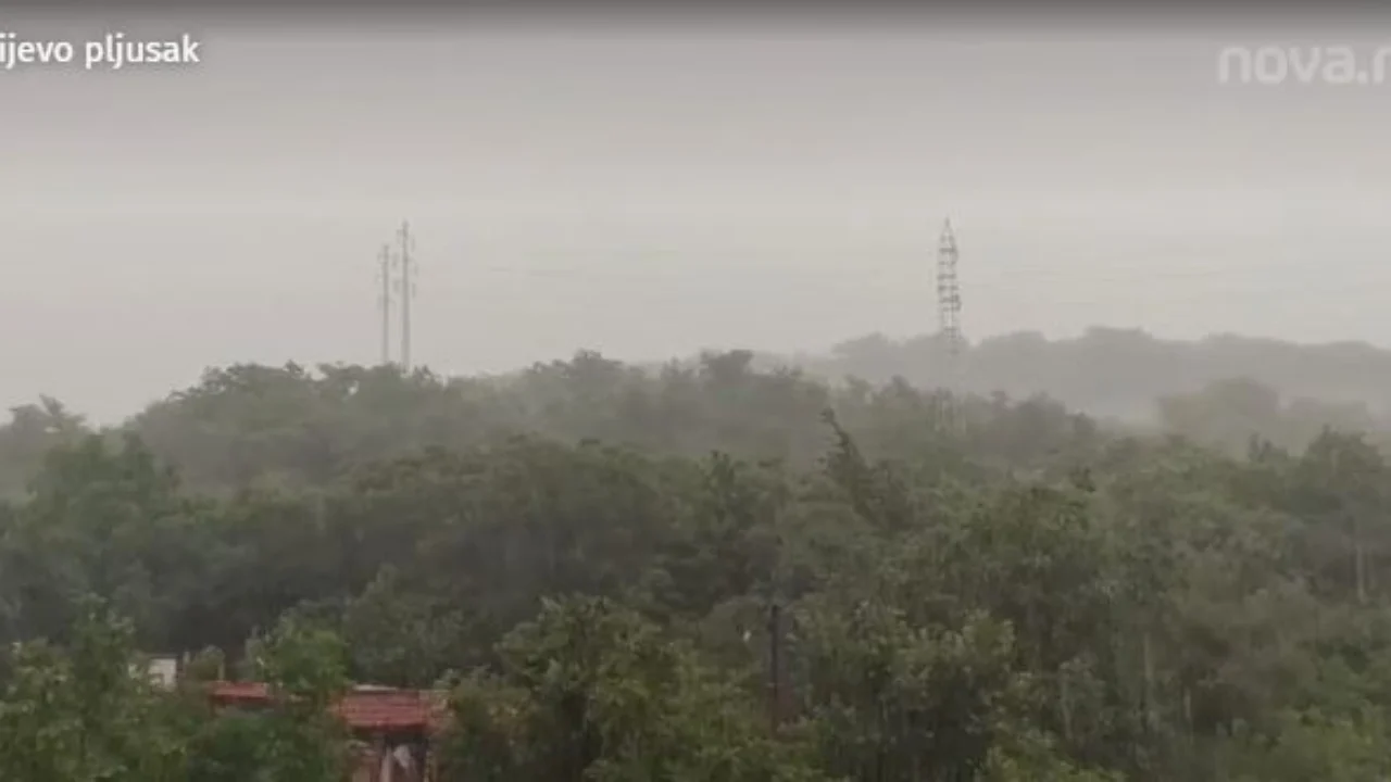 Reshje të dendura shiu dhe breshëri, stuhia e fuqishme godet Serbinë