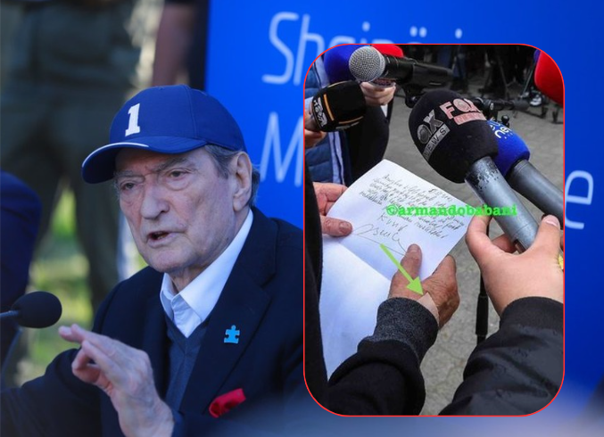 U shfaq me vigon në dorë në fushatë, Berisha mohon problemet shëndetësore: Më kanë çjerrë demokratët me thonj