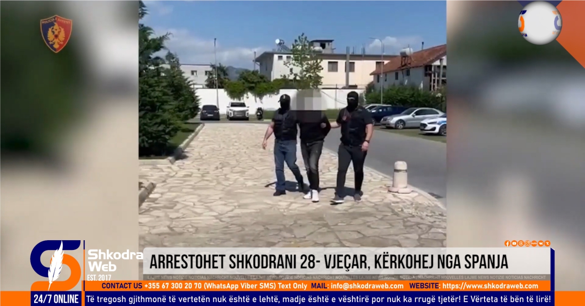 VIDEO – Arrestohet shkodrani 28- vjeçar, kërkohej nga drejtësia spanjole për kultivim të bimëve narkotike…
