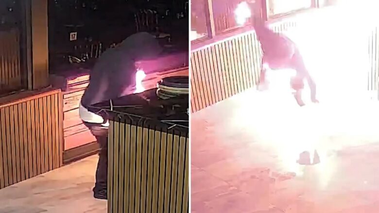 VIDEO/ Burri tenton të djegë restorantin në Melbourne, por i vë flakën vetes