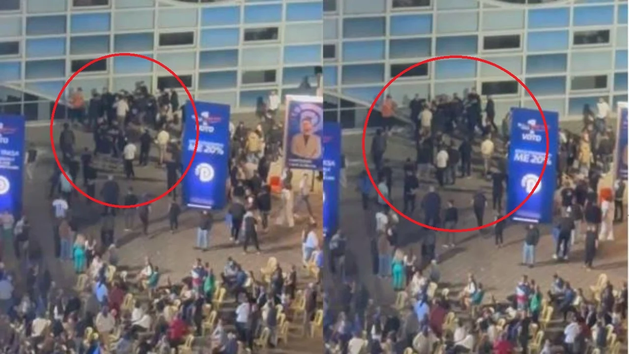 VIDEO / Zbardhet sherri në mitingun e Berishës, djali i Luçiano Boçit përfundon në spital! Demokratët rrahën njëri-tjetrin