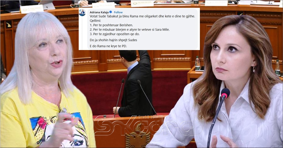 “Votat Sude Tabakut ja bleu Rama me oligarkët”, shpërthen keq në PD, Kalaja akuza deputetes demokrate