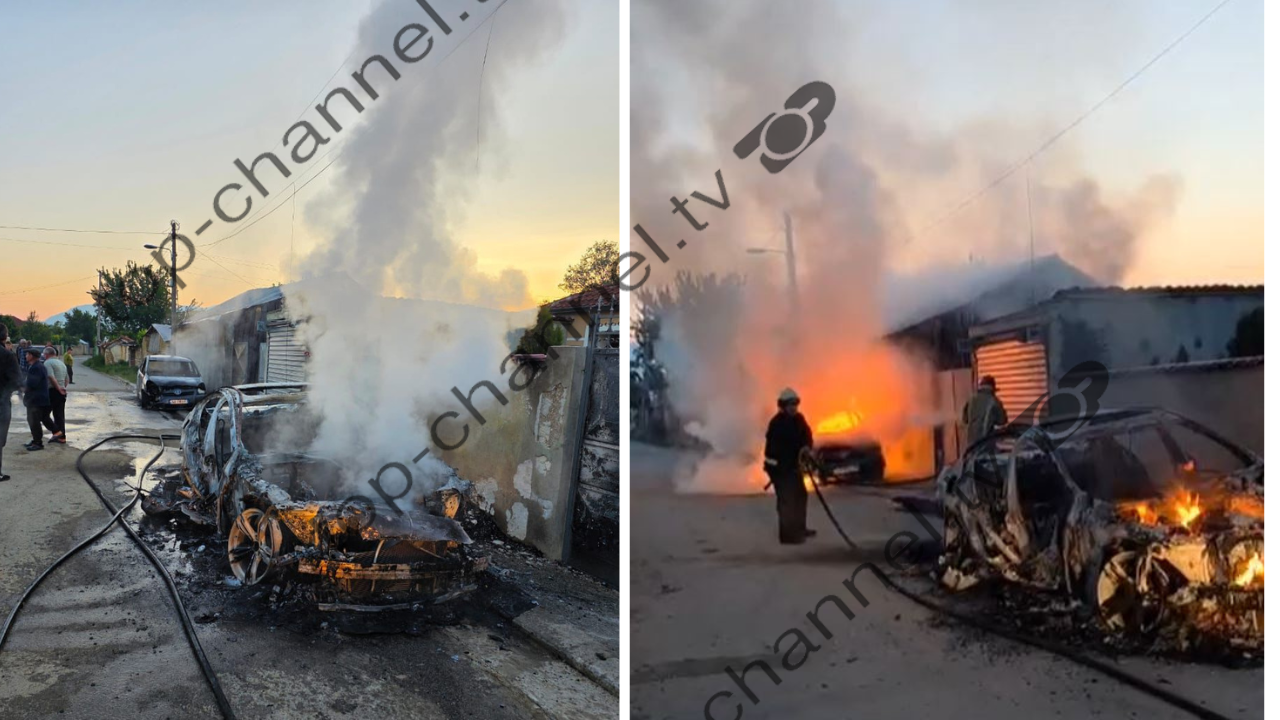 Digjen dy automjete në Maliq, dyshime për zjarrvënie të qëllimshme