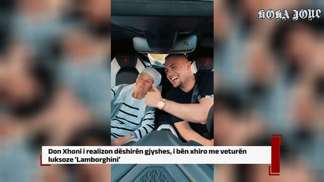 Don Xhoni i realizon dëshirën gjyshes, i bën xhiro me veturën luksoze ‘Lamborghini’