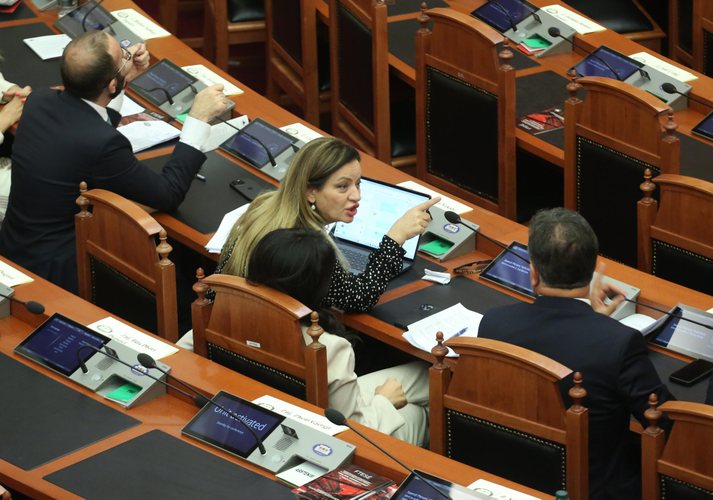 FOTOLAJM / PD ‘harron’ mazhorancën! Për çfarë po debatojnë Vokshi dhe Flamur Noka?