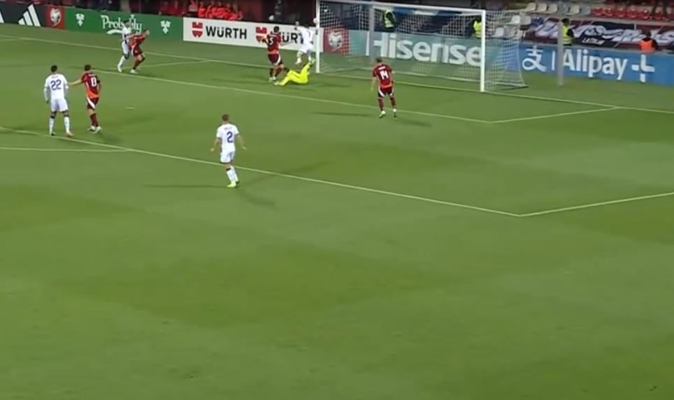 Gol, Shqipëria shënon përballë Letonisë