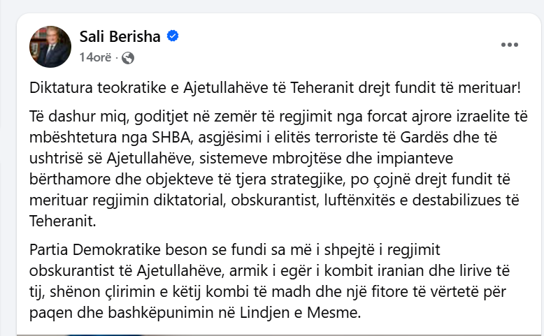 Iran-Izrael: me kë është tifoz Berisha?!