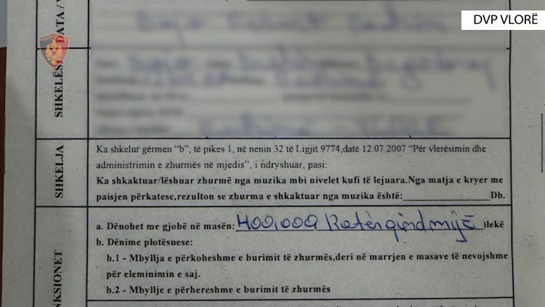 Muzikë pas mesnate në Radhimë, pronari i lokalit gjobitet me 4 mln lekë, procedohet për prishje të qetësisë publike