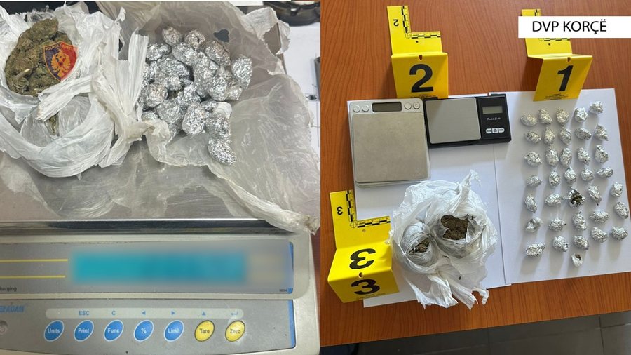 Ndalohen shpërndarësit në Korçë, kishin gati dhjetëra doza kanabis