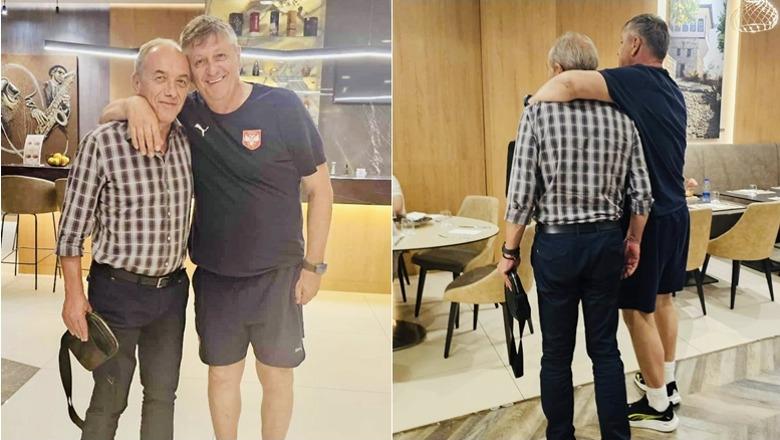 Përqafim i përzemërt pas më shumë se 30 vitesh, Mirel Josa takon ndihmëstrajnerin e Serbisë! Lidhja mes tyre